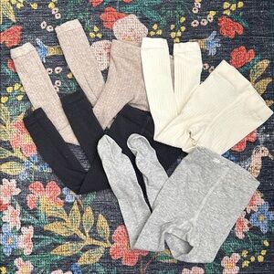 H&M Toddler Ribbed Footless Tights Bundle, Size 18M/2T